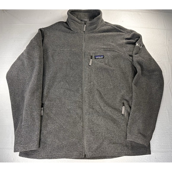 Patagonia Other - Patagonia Jacket Synchilla Mens L Fleece Nickel Grey Pullover Full Zip ROLLUP